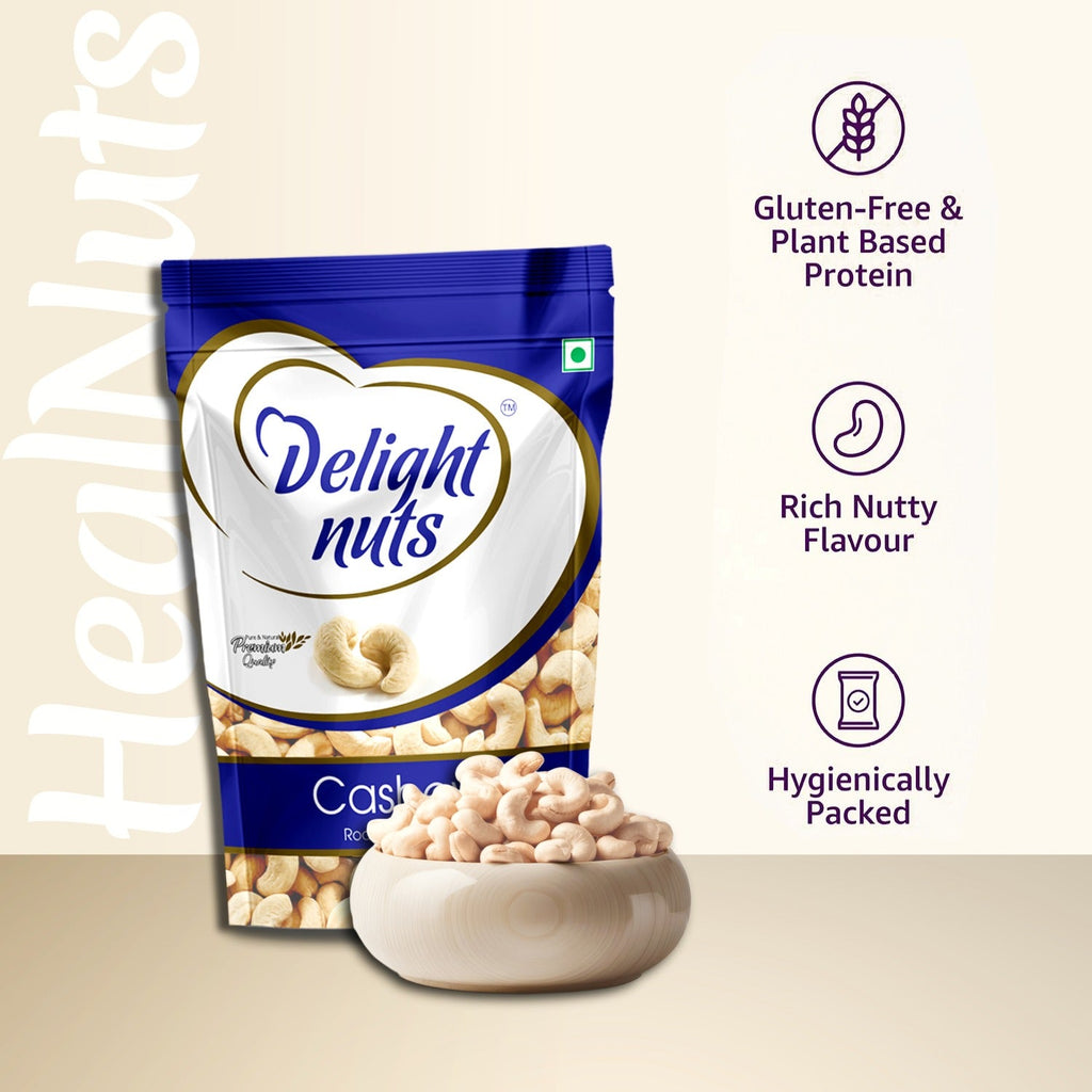 “HealNuts Premium Whole Cashews (Kaju) 250 g| Nutritious & Delicious” HealNuts
